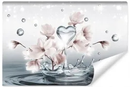 fototapeta-kwiaty-magnolii-krople-wody-3d-450x300
