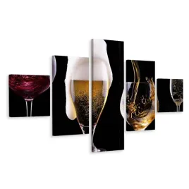 obraz-poliptyk-kieliszki-jasne-piwo-drinki-250x150