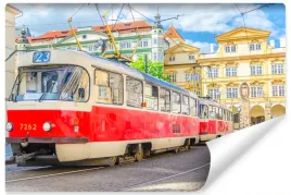 fototapeta-do-salonu-tramwaj-praga-miasto-450x300