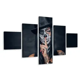 obraz-pentaptyk-kobieta-make-up-halloween-250x150