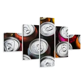 obraz-5-czesciowy-puszki-soda-oranzada-3d-250x150