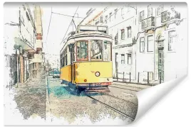 fototapeta-do-salonu-tramwaj-lizbona-retro-450x300