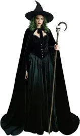 stroj-kostium-czarownicy-kapelusz-peleryna-komplet-przebranie-halloween