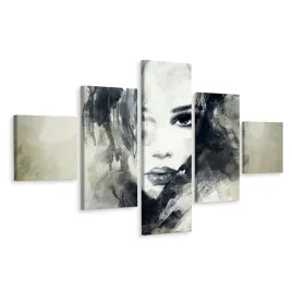 obraz-pentaptyk-portret-kobiety-akwarela-250x150