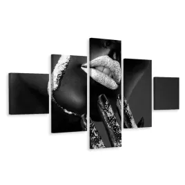 obraz-pentaptyk-srebrny-make-up-abstrakcja-250x150