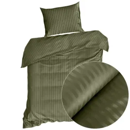 posciel-satynowa-w-prazki-komplet-140x200-vera-oliwkowy-eurofirany