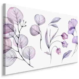 obraz-scienny-liscie-kwiaty-akwarela-dekor-70x50