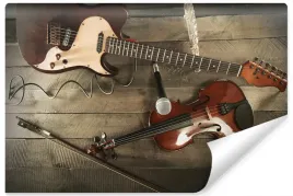 fototapeta-do-salonu-gitara-skrzypce-deski-450x300