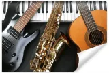 fototapeta-do-salonu-gitara-saksofon-3d-450x300