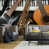 fototapeta-do-salonu-gitara-saksofon-3d-450x300-gramatura-275-g-m