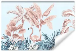 fototapeta-dla-mlodziezy-liscie-flamingi-450x300