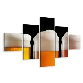 obraz-poliptyk-kufle-z-piwem-drink-napoj-250x150