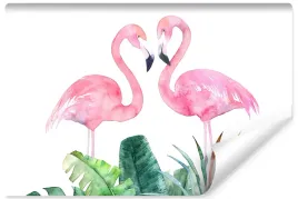 fototapeta-dla-mlodziezy-flamingi-liscie-450x300