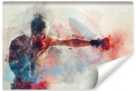 fototapeta-do-garazu-boks-akwarela-sport-3d-450x300
