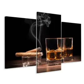 obraz-tryptyk-kubanskie-cygaro-whisky-lod-150x100