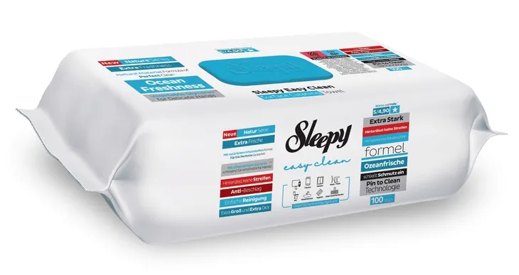 Chusteczki czyszczące XXL Sleepy Easy Clean Ocean Freshness 100 szt