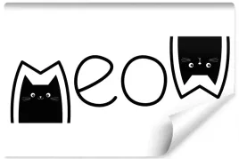 fototapeta-dla-mlodziezy-koty-napis-meow-450x300