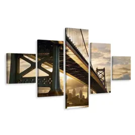 obraz-5-czesciowy-most-drapacze-chmur-3d-250x150