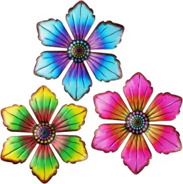 metalowe-kwiaty-dekoracja-scienne-3x-ozdobne-ogrodowe-kolorowe-wiosenne