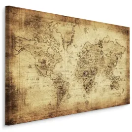 obraz-do-salonu-antyczna-mapa-swiata-retro-70x50