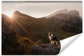 fototapeta-do-salonu-pies-gory-pejzaz-3d-450x300