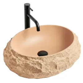 rea-umywalka-owalna-imitujaca-kamien-mika-light-terracotta-nablatowa-bez