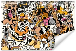 fototapeta-dla-dzieci-kolorowe-psy-komiks-450x300