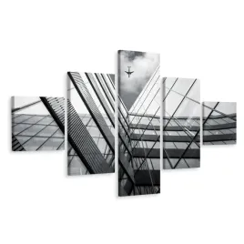 obraz-poliptyk-widok-z-dolu-na-wiezowce-3d-250x150