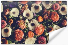 fototapeta-kolorowe-kwiaty-vintage-wzor-3d-400x280