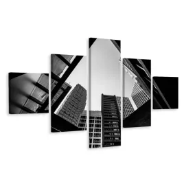 obraz-pentaptyk-czarno-biale-wiezowce-3d-250x150