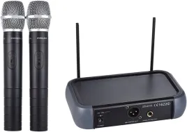 odbiornik-dwukanalowy-2x-mikrofony-bezprzewodowe-zestaw-karaoke-40-metrow