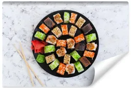 fototapeta-do-jadalni-sushi-rolls-dekor-3d-450x300