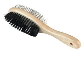 szczotka-dwustronna-drewniana-dla-psow-23-cm-kerbl
