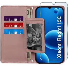 etui-z-klapka-do-xiaomi-redmi-15c-zamykane-magnetyczne-szklo-9h