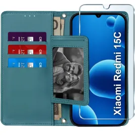 etui-z-klapka-do-xiaomi-redmi-15c-zamykane-magnetyczne-szklo-9h