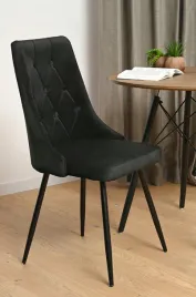krzeslo-tapicerowane-pikowane-jadalniane-velvet-nogi-metalowe-czarne