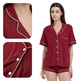 pizama-elegancka-dwuczesciowa-przebranie-krotka-bordo-z-biala-biza-m