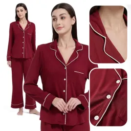 pizama-kobieca-elegancka-dwuczesciowa-przebranie-dlugie-bordo-biala-biza-l
