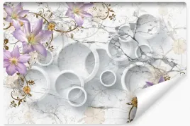fototapeta-scienna-kwiaty-marmur-efekt-3d-400x280