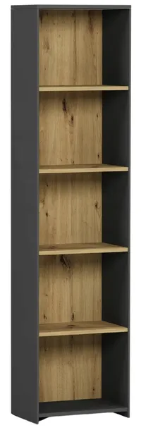 REGAŁ 40CM PÓŁKOWO-SZAFKOWY KSIĄŻKI SEGREGATORY ANTRACYT MIX ARTISAN
