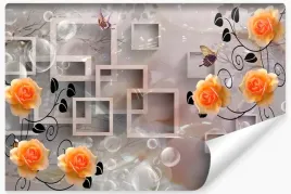 fototapeta-abstrakcyjna-kwiaty-motyle-3d-450x300