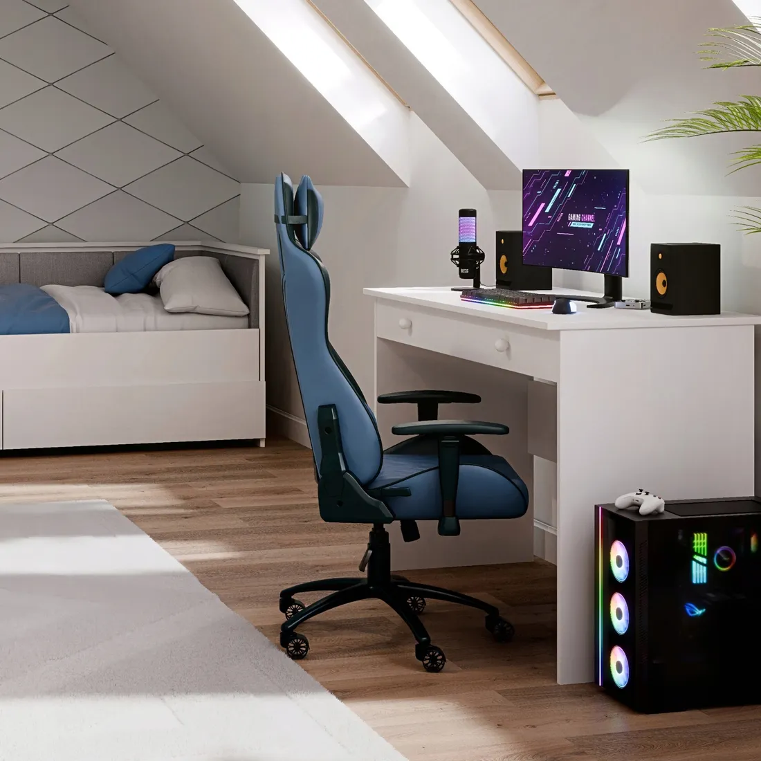 biurko-biale-komputerowe-szkolne-z-szuflada-wolnostojace-proste-basic