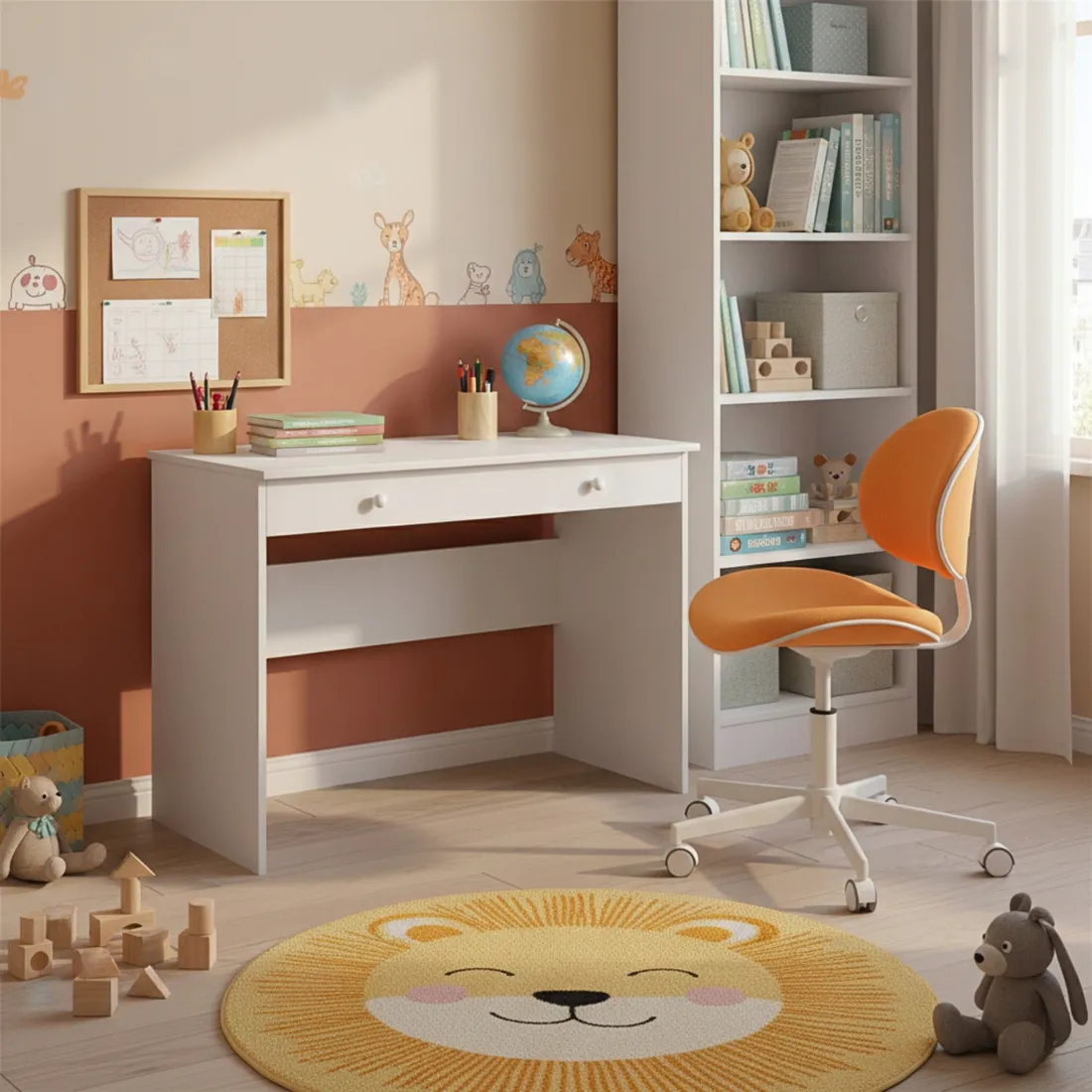 biurko-biale-komputerowe-szkolne-z-szuflada-wolnostojace-proste-basic