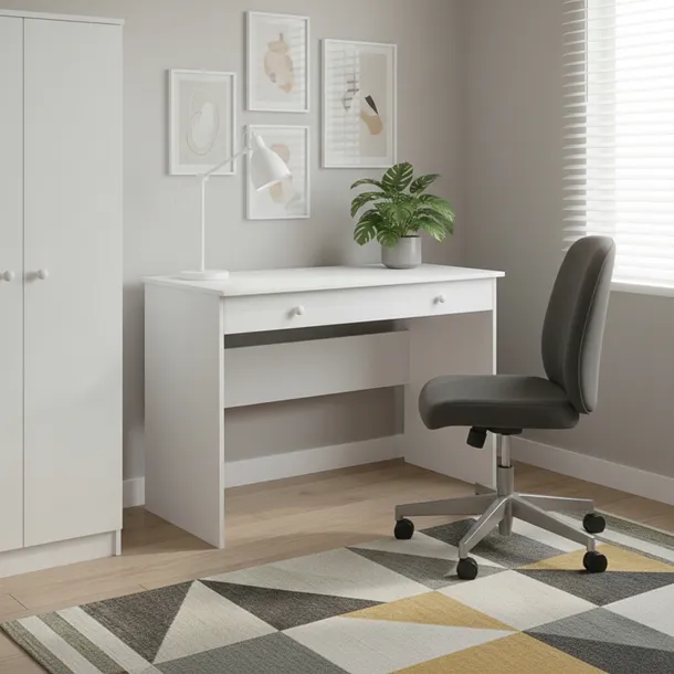 biurko-biale-komputerowe-szkolne-z-szuflada-wolnostojace-proste-basic-material-korpusu-plyta-laminowana