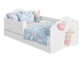 lozko-dzieciece-160x80-tapczan-jednoosobowy-z-barierka-szuflada-fala-bunny