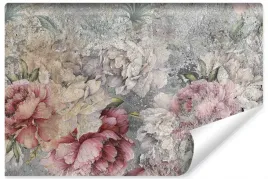 fototapeta-kwiaty-piwonie-beton-vintage-3d-400x280