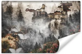 fototapeta-scienna-las-motyle-cegly-kolaz-450x300