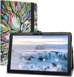 etui-tablet-do-archos-t101-4g-biale-kolorowe-drzewko-z-gumka-zamykane