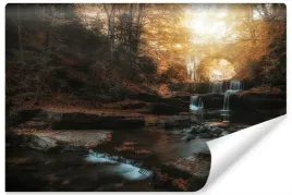 fototapeta-do-salonu-jesienny-wodospad-3d-450x300
