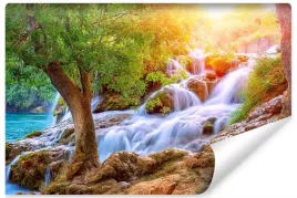 fototapeta-slonce-zielen-wodospad-efekt-3d-450x300